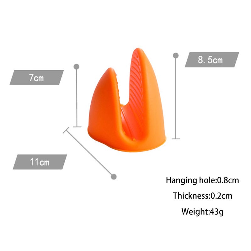 NEPAK 4 Pairs Silicone Cooking Pinch Grips Oven Mitts Potholder for Kitchen Cooking & Baking - Image 2